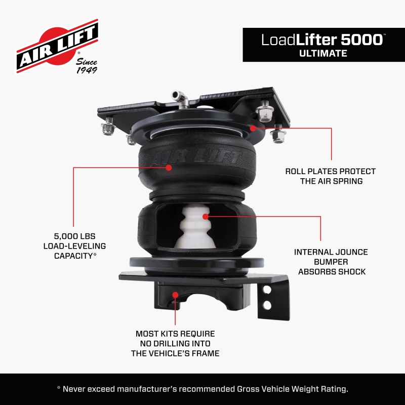 Chevrolet Silverado 3500 Air Spring Kit - Rear - Air Lift - LoadLifter 5000 Ultimate - `20-`27